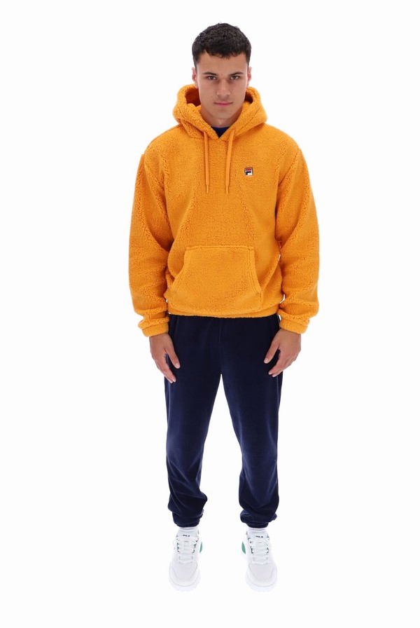 Orange Fila Finn Men Hoodie | 6480BQYPF