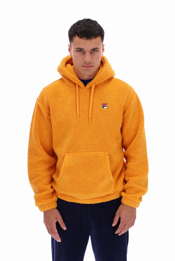 Orange Fila Finn Men Hoodie | 6480BQYPF