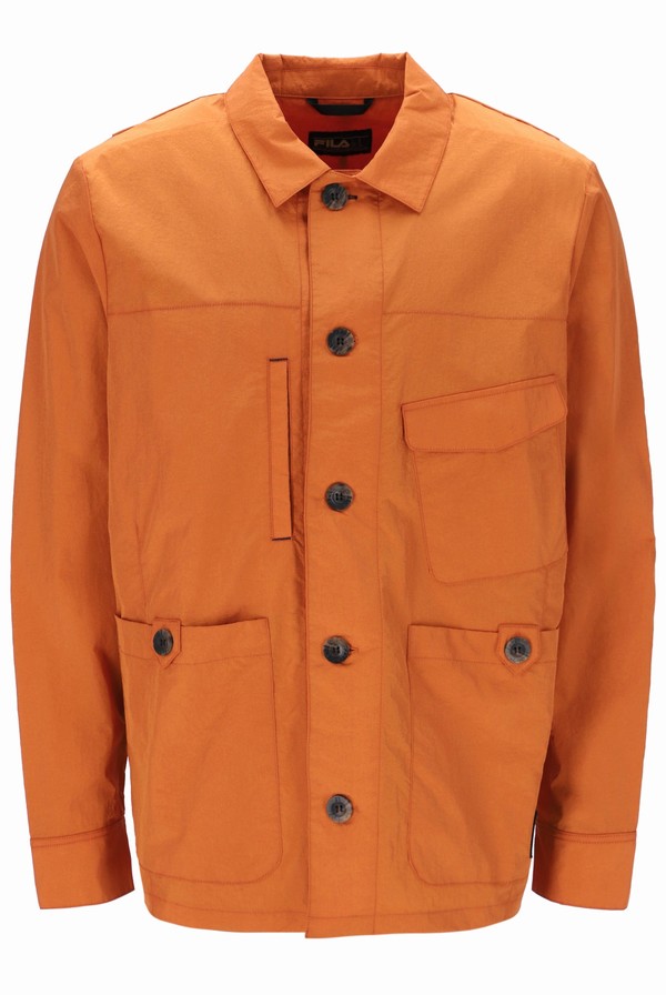 Orange Fila Garrison Lightweight Men Jackets | 0513DAROW