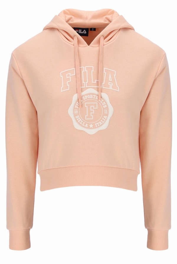 Orange Fila Kelley Boxy Women Hoodie | 8039YMIKD