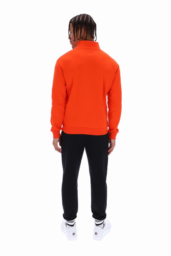 Orange Fila Madox Dropped Shoulder Men Sweatshirts | 4582EQLSN