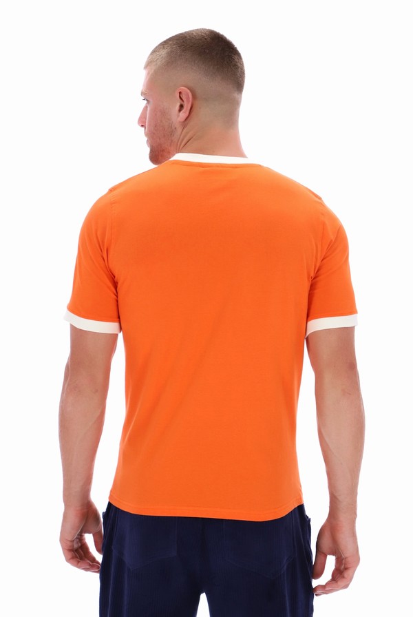 Orange Fila Marconi Essential Ringer Men T-shirts | 3250SYUME