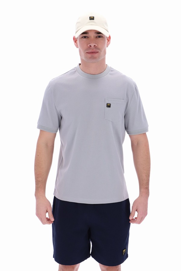 Orange Fila Teo Cut & Sew Pocket Men T-shirts | 8935KUDYS