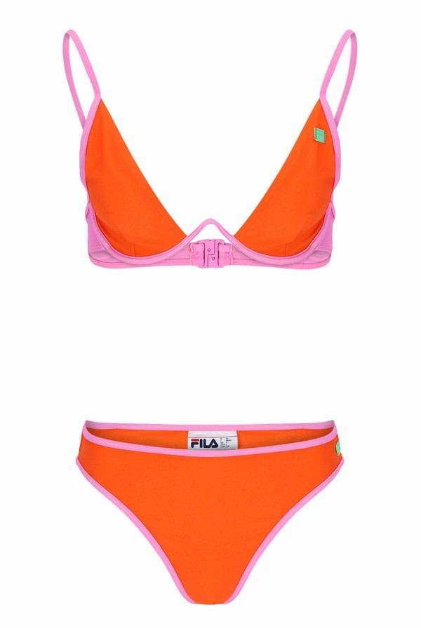 Orange / Rose Fila Kyla Underwired Contrast Bikini Women Swimwear | 5936TWJRL