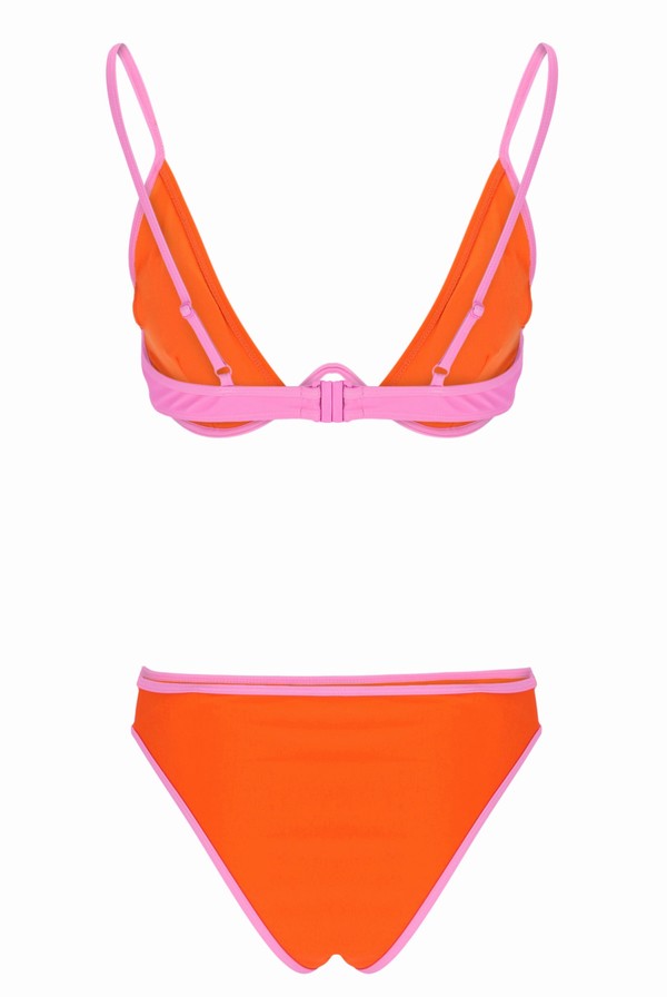 Orange / Rose Fila Kyla Underwired Contrast Bikini Women Swimwear | 5936TWJRL