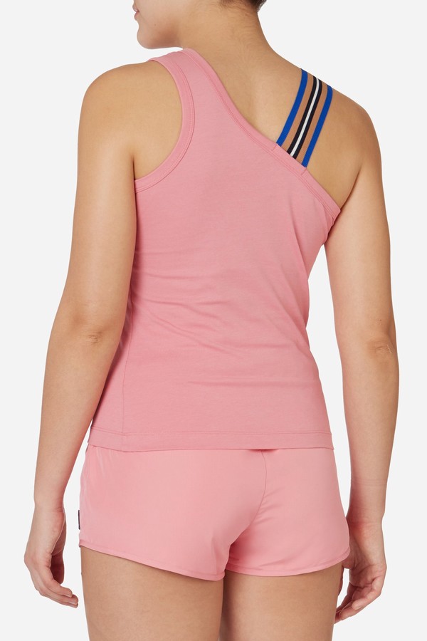 Pink Fila Asymmetrical Tank Women Vest | 3120QPSCZ