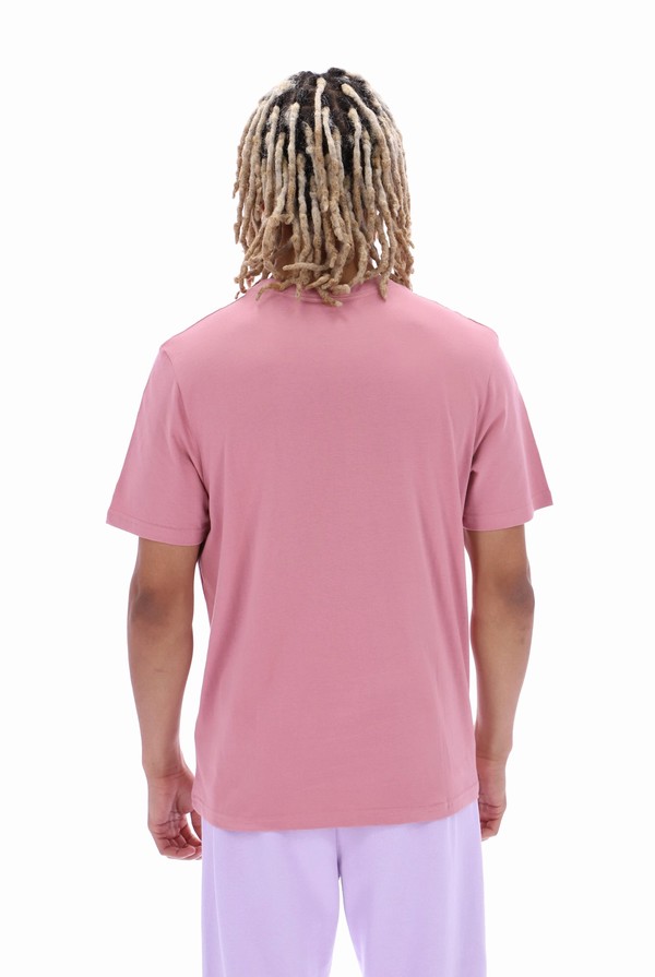 Pink Fila Benjiman Sleeve Men T-shirts | 8751WVJHE