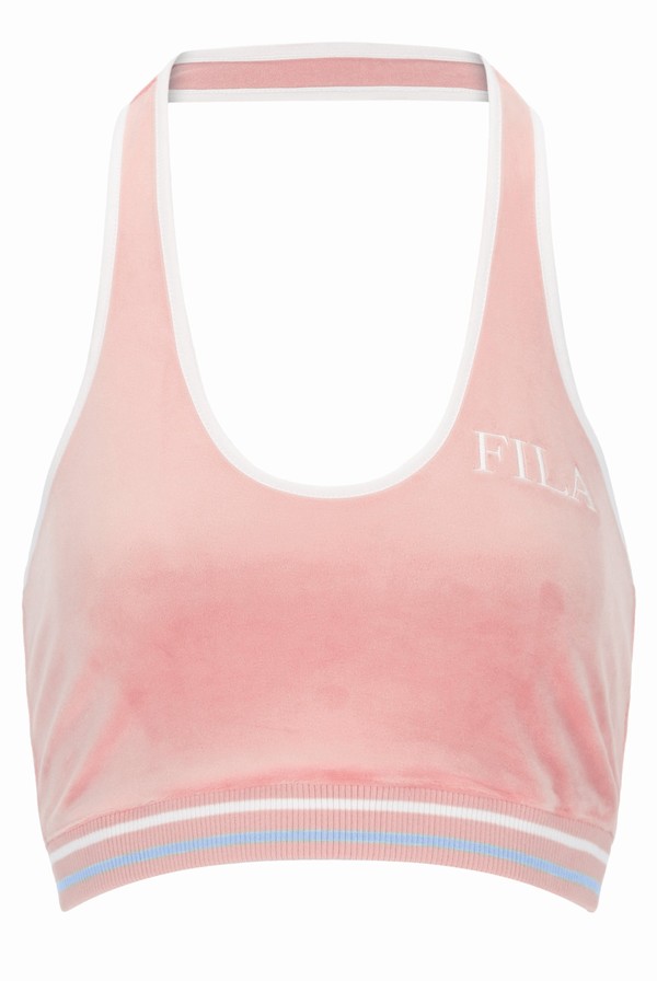 Pink Fila Brithney Halter Neck Women Tops | 8074SKEBL