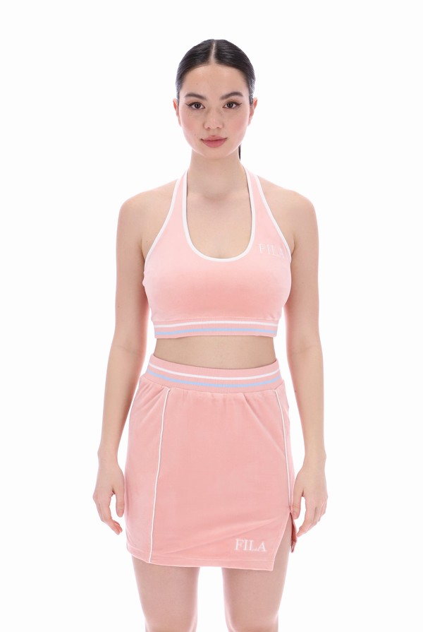 Pink Fila Brithney Halter Neck Women Tops | 8074SKEBL