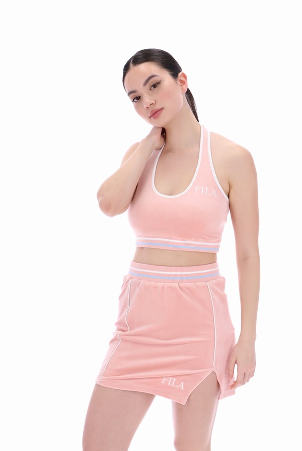 Pink Fila Brithney Halter Neck Women Tops | 8074SKEBL