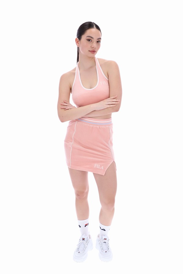 Pink Fila Brithney Halter Neck Women Tops | 8074SKEBL