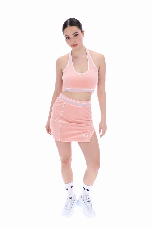 Pink Fila Brithney Halter Neck Women Tops | 8074SKEBL