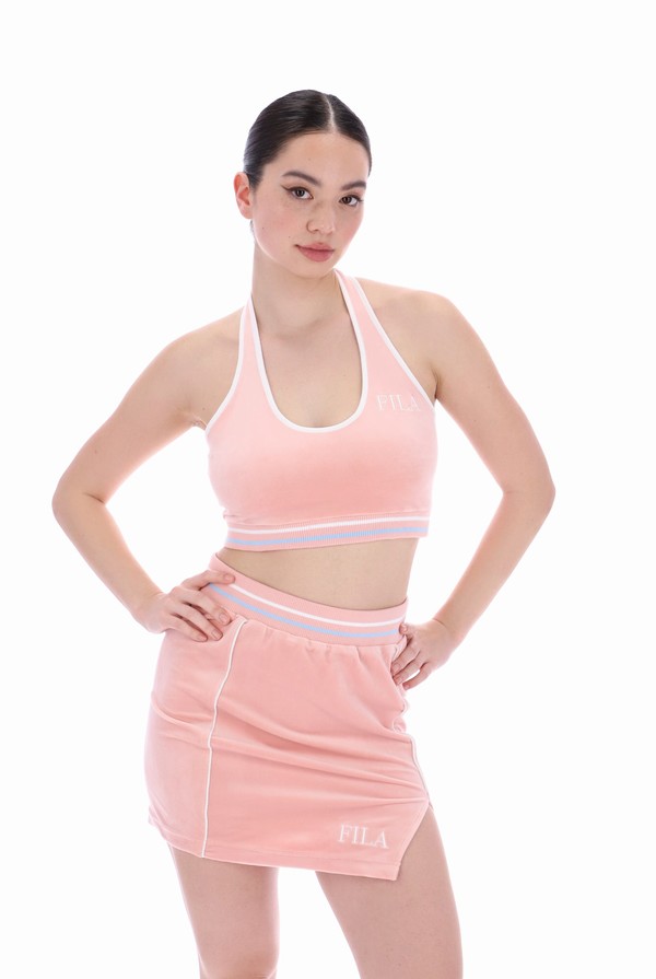 Pink Fila Brithney Halter Neck Women Tops | 8074SKEBL