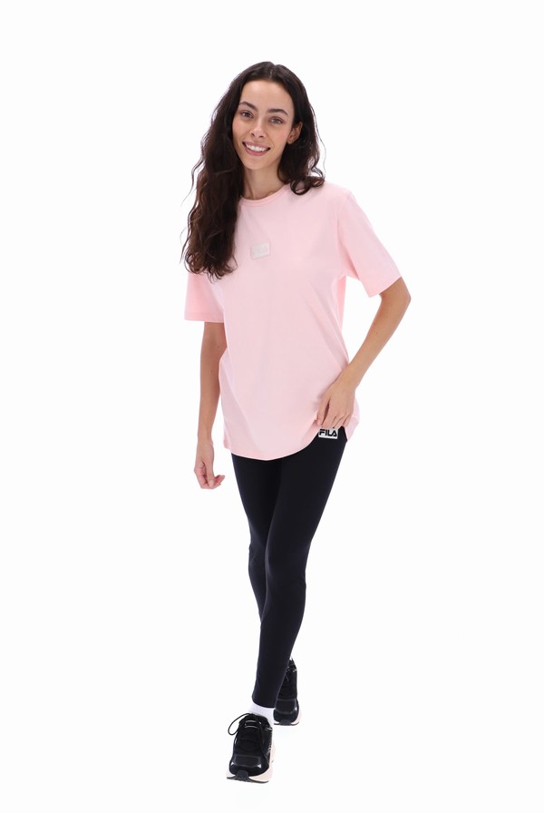 Pink Fila Dax Sleeve Men T-shirts | 8351CUYFB