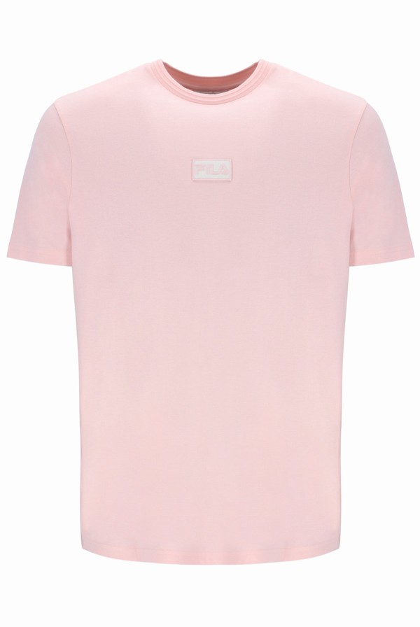 Pink Fila Dax Sleeve Men T-shirts | 8351CUYFB