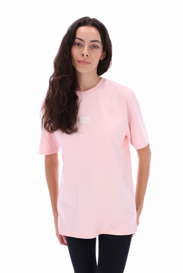 Pink Fila Dax Sleeve Men T-shirts | 8351CUYFB