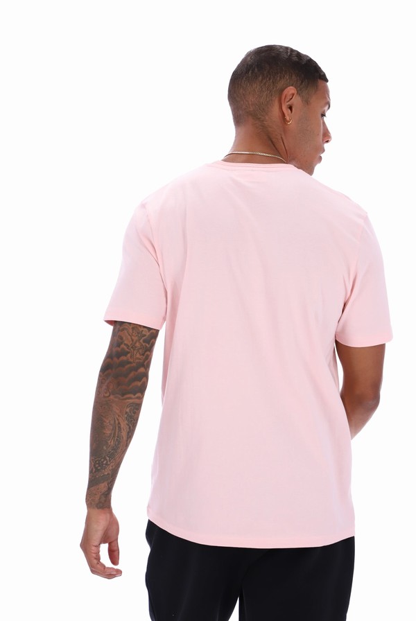 Pink Fila Dax Sleeve Men T-shirts | 8351CUYFB