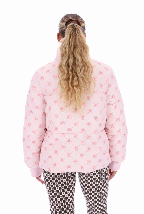 Pink Fila Ninya Quilted Women Jackets | 1702NVTGO