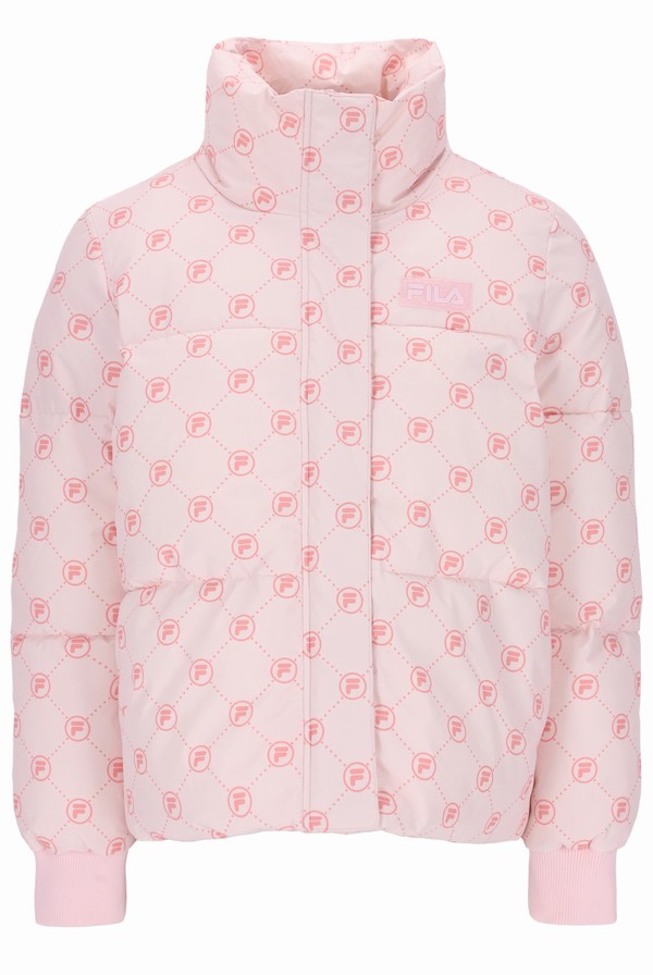 Pink Fila Ninya Quilted Women Jackets | 1702NVTGO