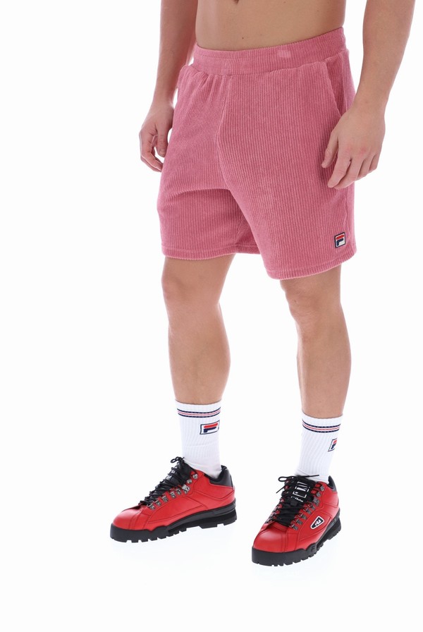 Pink Fila Ronan Terry Needle Men Shorts | 4802XASPG