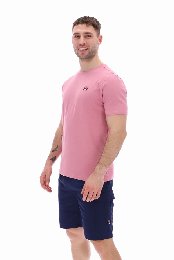 Pink Fila Sunny Essential Men T-shirts | 9647LQTWF