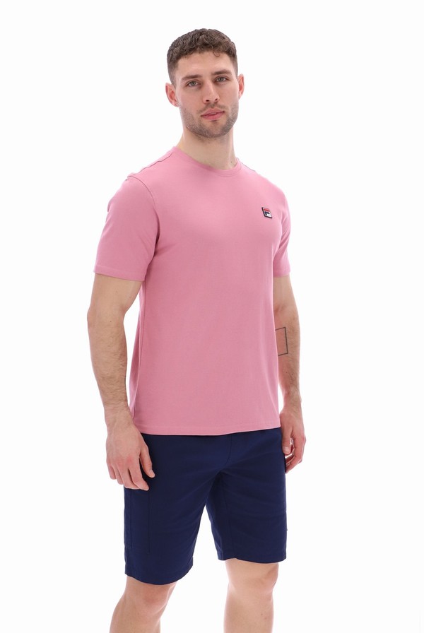 Pink Fila Sunny Essential Men T-shirts | 9647LQTWF