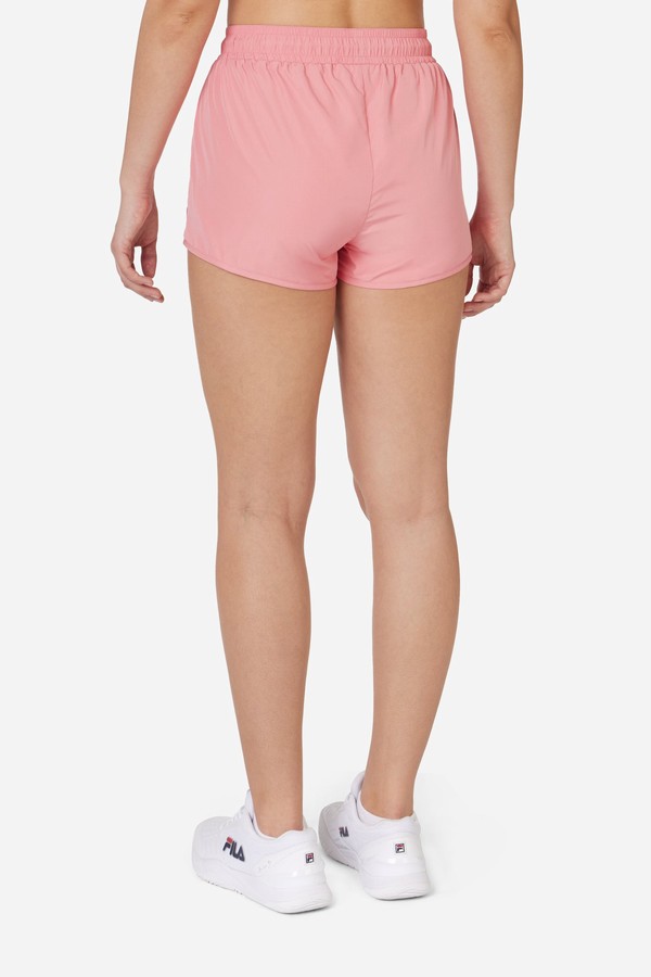 Pink Fila Tape Detail Women Shorts | 6401NJYQS