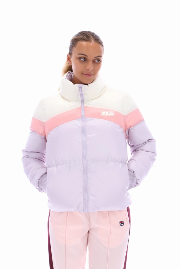 Pink / Purple Fila Maren Quilted Women Jackets | 9730DAVHT