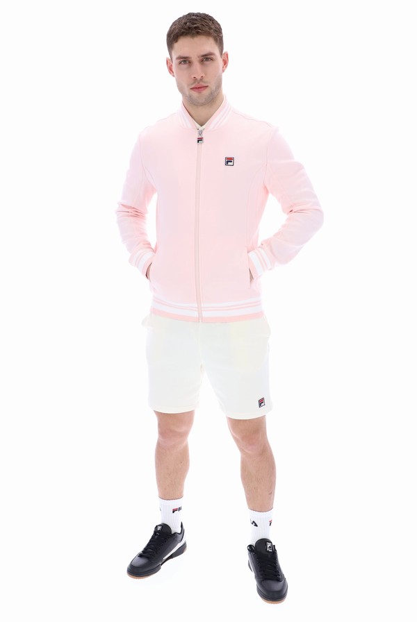 Pink / White Fila Settanta 2 Men Jackets | 7324VMQGR