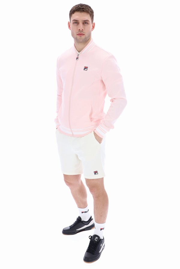 Pink / White Fila Settanta 2 Men Jackets | 7324VMQGR