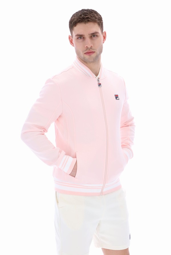 Pink / White Fila Settanta 2 Men Jackets | 7324VMQGR