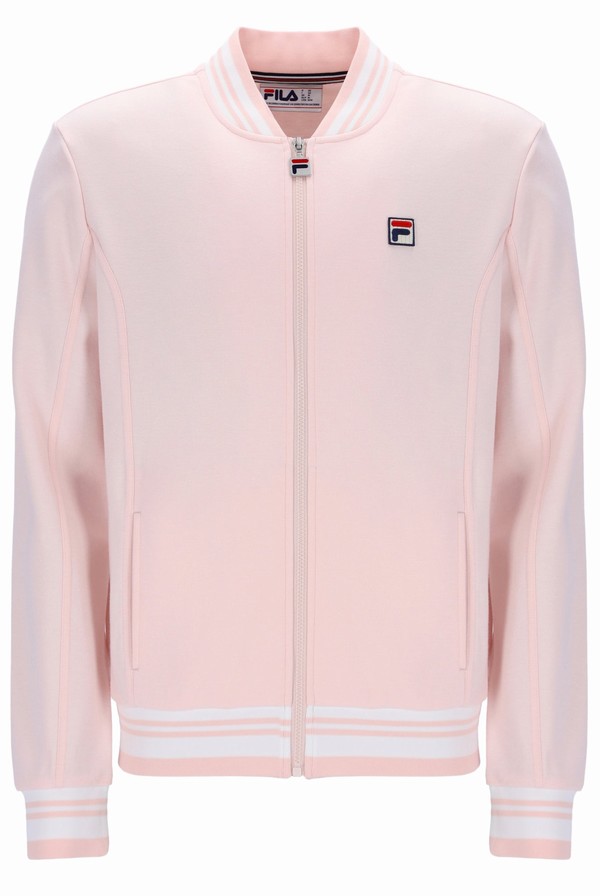 Pink / White Fila Settanta 2 Men Jackets | 7324VMQGR