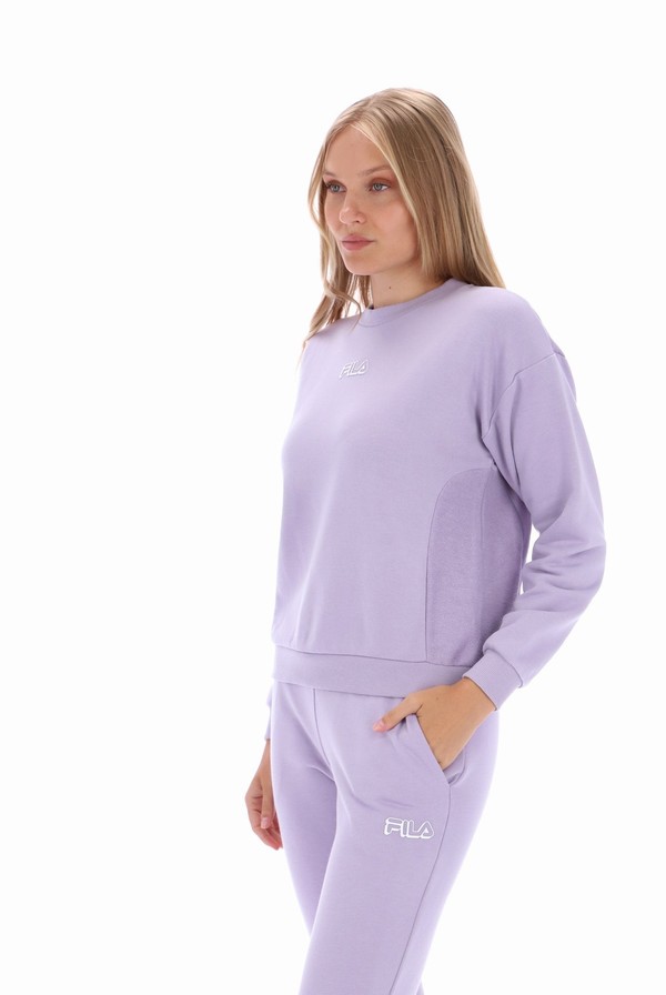 Purple Fila Adelaide Crew Women Co-ords | 9042SCOXQ