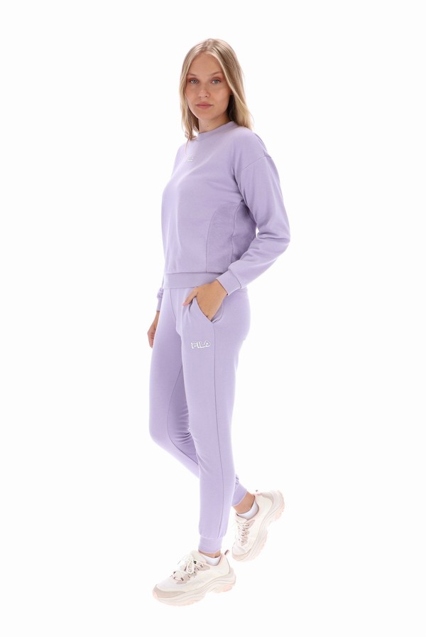 Purple Fila Adelaide Crew Women Co-ords | 9042SCOXQ