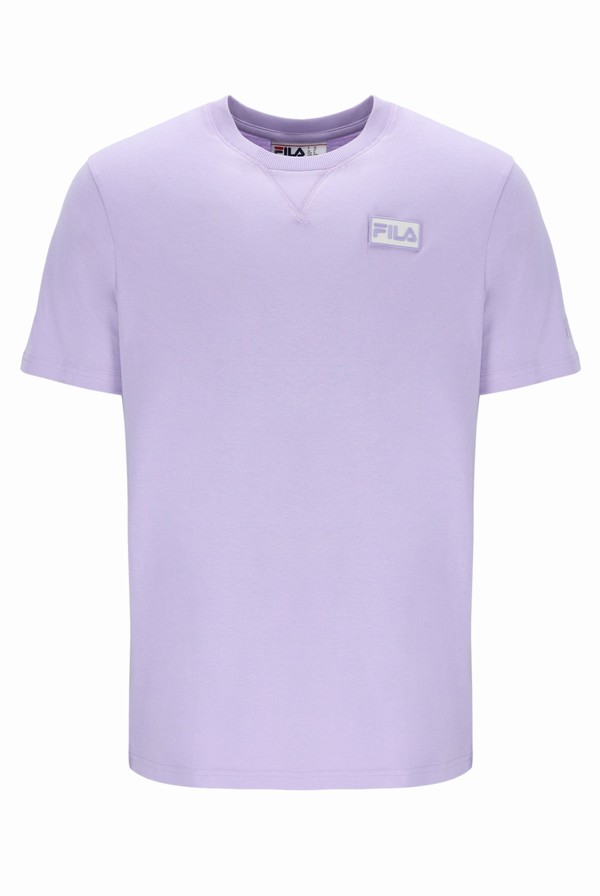 Purple Fila Benjiman Sleeve Men T-shirts | 9614EQLPH