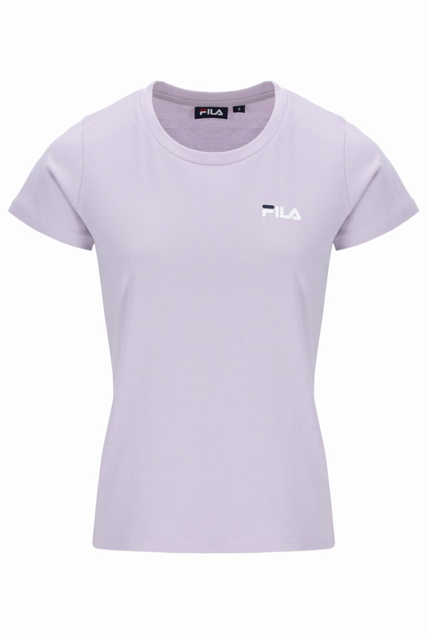 Purple Fila Cecilia Classic Logo Women T-shirts | 4680PLSRG