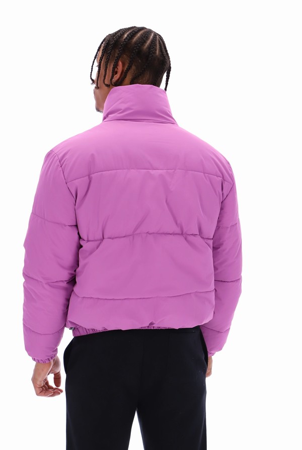 Purple Fila Delta Solid Puffer Men Jackets | 6321MFTBV