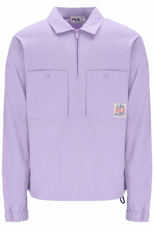 Purple Fila Ken Ripstop 1/4 Zip Men Jackets | 8137BGKZV