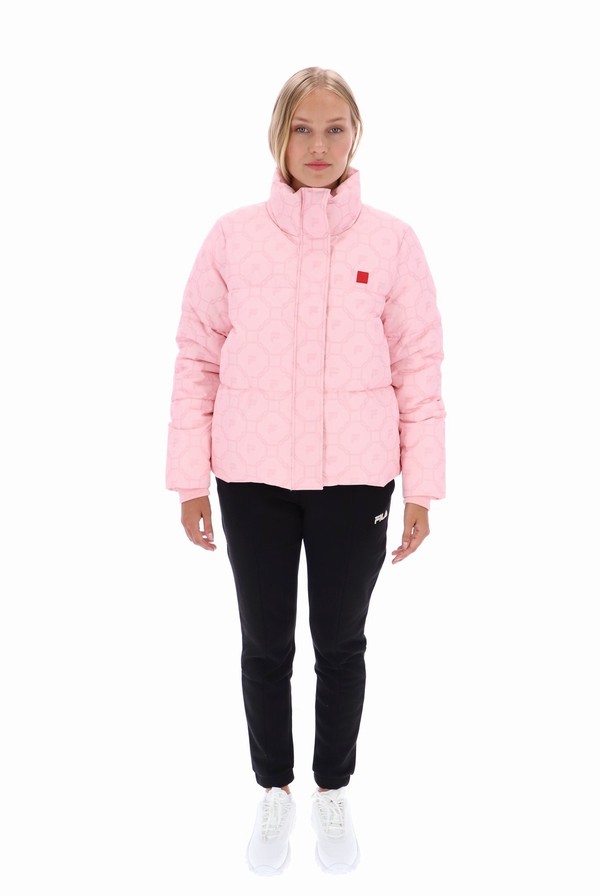 Purple Fila Odi Gio Printed Puffer Women Jackets | 1275OIHZK