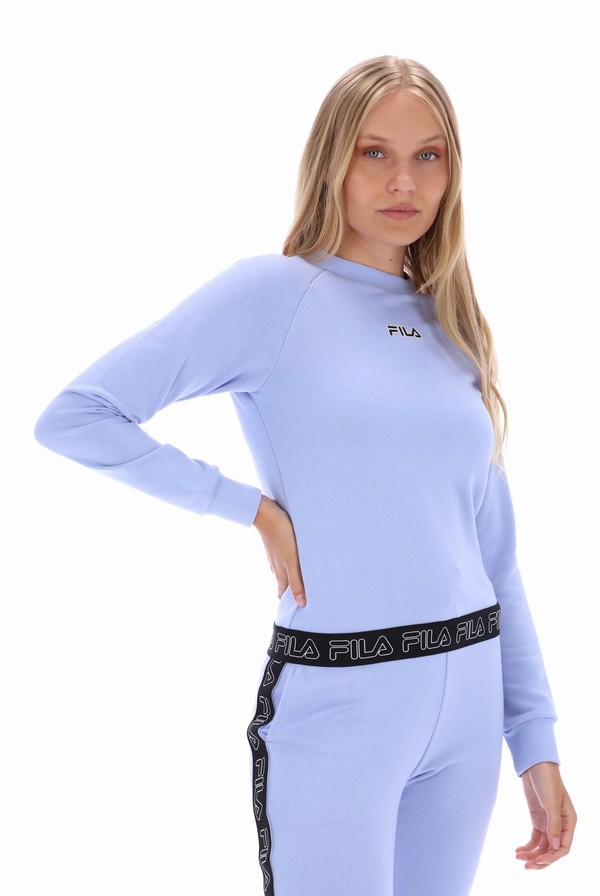 Purple Fila Reina Raglan Women Sweatshirts | 4609OGWRX