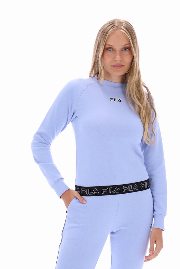 Purple Fila Reina Raglan Women Sweatshirts | 4609OGWRX