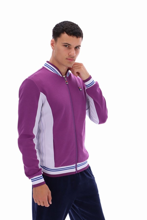 Purple Fila Settanta Baseball Men Track Top | 7239LIHBX