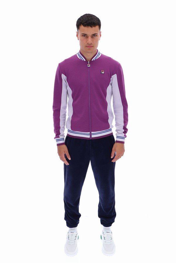 Purple Fila Settanta Baseball Men Track Top | 7239LIHBX