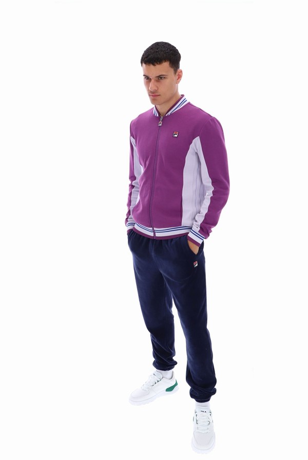 Purple Fila Settanta Baseball Men Track Top | 7239LIHBX