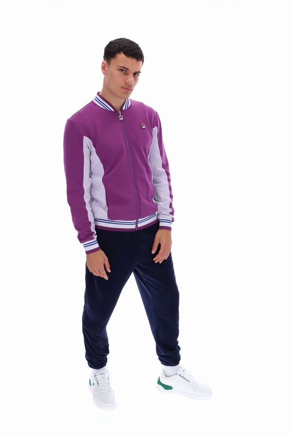 Purple Fila Settanta Baseball Men Track Top | 7239LIHBX