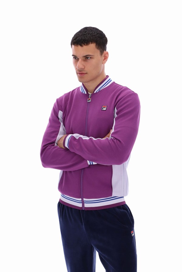 Purple Fila Settanta Baseball Men Track Top | 7239LIHBX