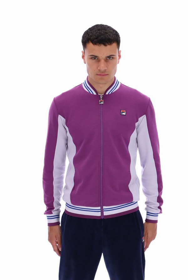 Purple Fila Settanta Baseball Men Track Top | 7239LIHBX