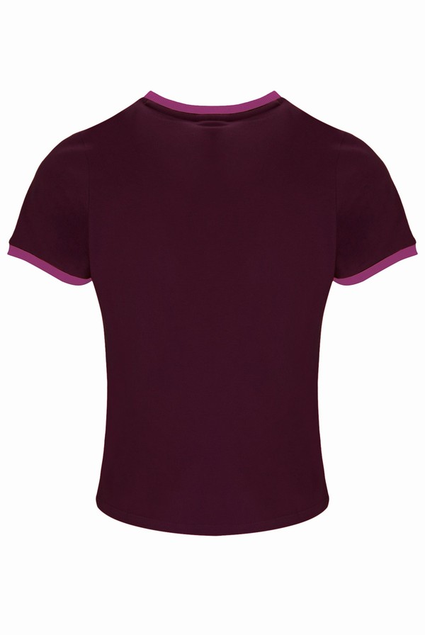 Purple / Burgundy Fila Marcia Ringer Women T-shirts | 2613CWILS