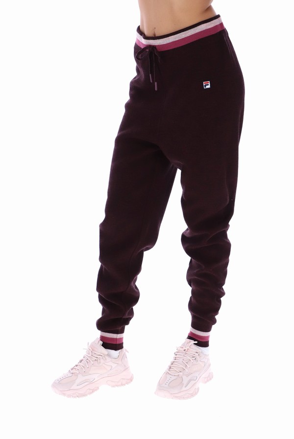 Purple / Burgundy / Dark Red Fila Frankie Knit Women Bottoms | 7589UWOXE