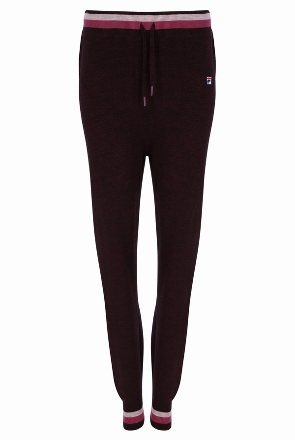 Purple / Burgundy / Dark Red Fila Frankie Knit Women Bottoms | 7589UWOXE